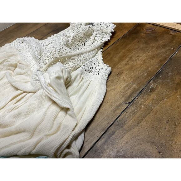 Double D Ranch Womens Shift Dress Large Teal Ombré Crochet Trim Boho Large - Picture 9 of 15